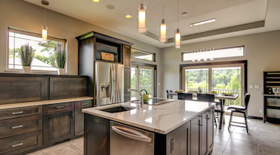 kitchen counter & cabinet design by Lake Hallie Cabinets & Design